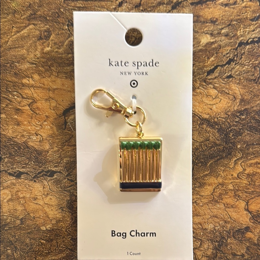 Kate Spade Gold and Green Bag Charm ( MATCHES) NEW